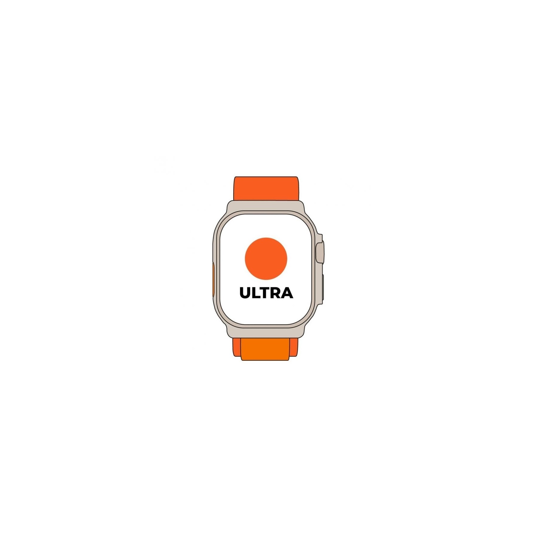 Apple watch ultra/ gps/ cellular/ 49mm/ caja de titanio/ correa loop alpine naranja s