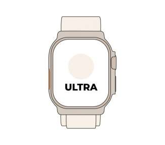 Apple watch ultra/ gps/ cellular/ 49mm/ caja de titanio/ correa loop alpine blanco estrella s