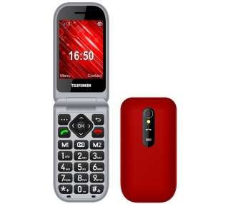 Teléfono Móvil Telefunken S450 Para Personas Mayores Rojo