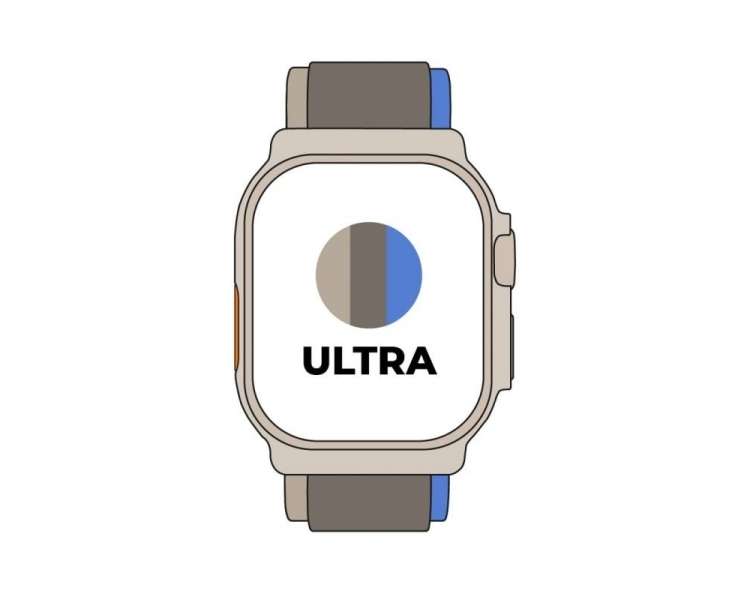Apple watch ultra/ gps/ cellular/ 49mm/ caja de titanio/ correa loop trail azul/gris m/l