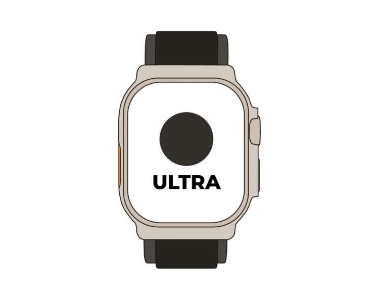 Apple watch ultra/ gps/ cellular/ 49mm/ caja de titanio/ correa loop trail negro/gris m/l
