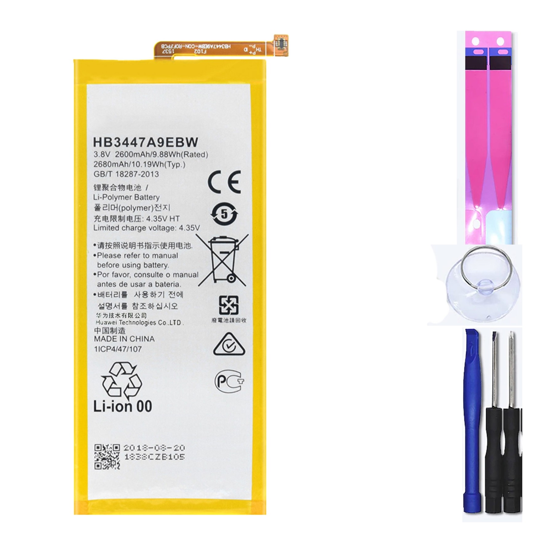 Batería Para Huawei Ascend P8 Gra-L09, MPN Original: Hb3447A9Ebw