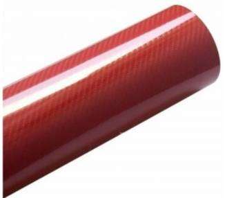 Vinilo De Carbono 5D Rollo De 150X30Cm Moldeable Con Calor En 3D Rojo
