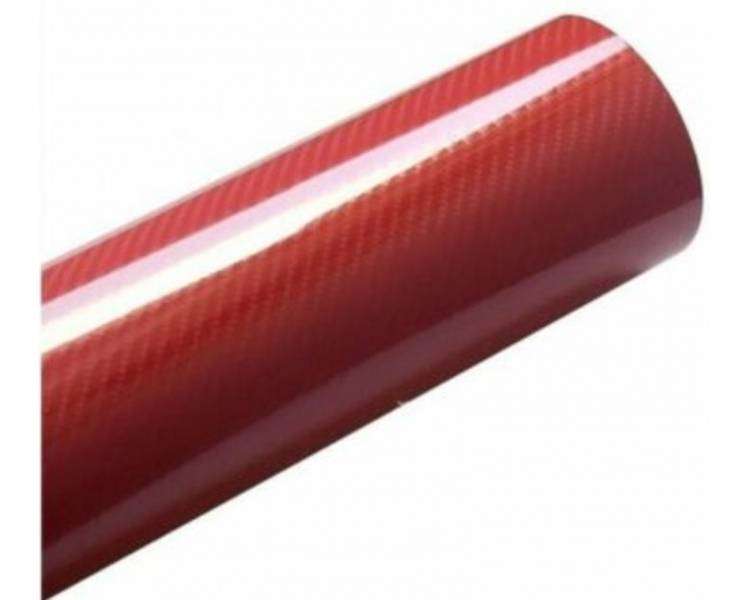 Vinilo De Carbono 5D Rollo De 150X30Cm Moldeable Con Calor En 3D Rojo