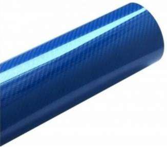 Vinilo De Carbono 5D Rollo De 150X30Cm Moldeable Con Calor En 3D Azul