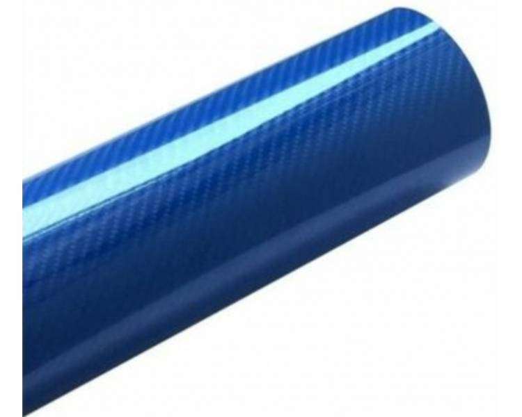 Vinilo De Carbono 5D Rollo De 150X30Cm Moldeable Con Calor En 3D Azul