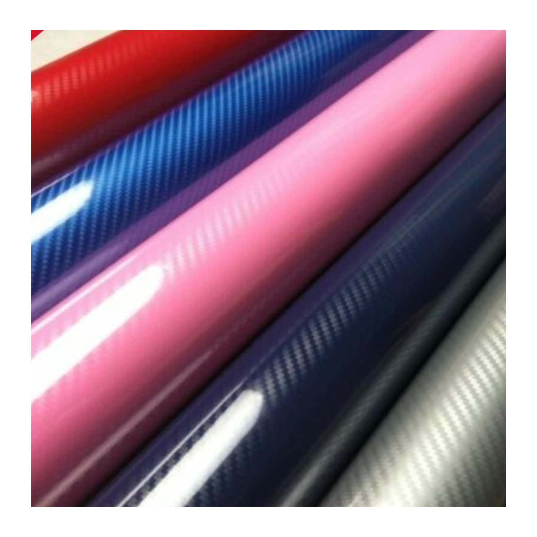 Vinilo De Carbono 5D Rollo De 150X30Cm Moldeable Con Calor En 3D Rosa