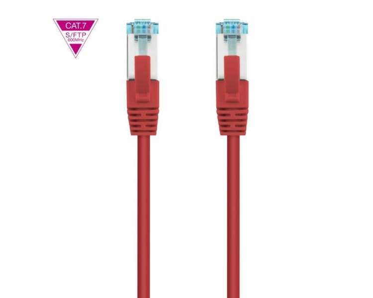 Cable de red rj45 sftp nanocable 10.20.1700-l25-r cat.7/ lszh/ 25cm/ rojo