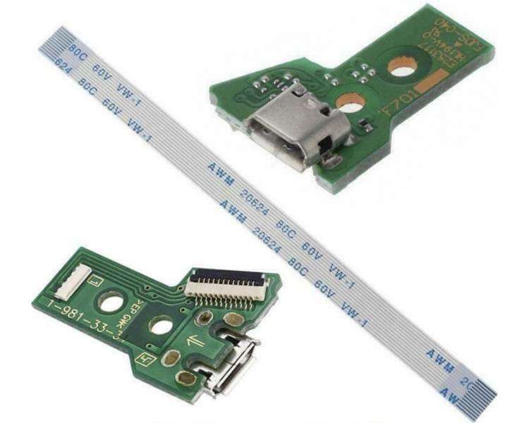 Conector De Carga JDS-040 Para Mando Play Station 4 Micro Usb PS4 & Flex 12 Pin