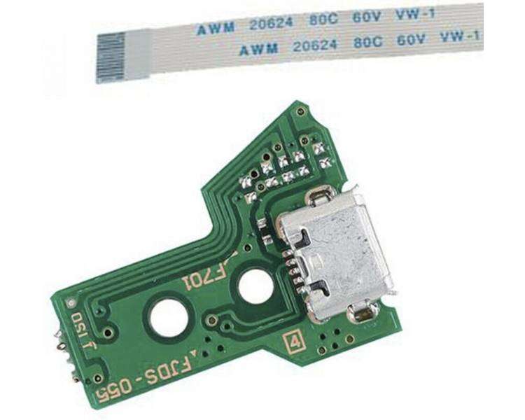 Conector De Carga JDS-055 Para Mando Play Station 4 Micro Usb PS4 & Flex 12 Pin