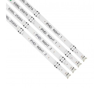 KIT TIRAS LED PARA TV LG 49" 49LH6000 AGF79047502 49LH6600 49LH609V 49LW540S 49LH6420 49LH6047 49LH6680 49LH6610 49LH615V-ZE