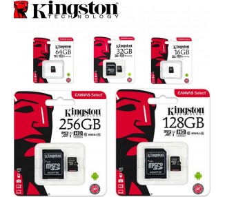 Kingston Tarjeta De Memoria Microsd Micro Sd Hc De 16Gb 32Gb 64Gb 128Gb 256Gb 512Gb Para Teléfonos Móviles Camara Fotos