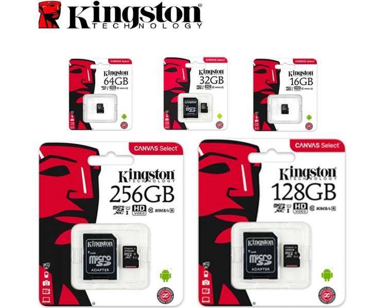 Kingston Tarjeta De Memoria Microsd Micro Sd Hc De 16Gb 32Gb 64Gb 128Gb 256Gb 512Gb Para Teléfonos Móviles Camara Fotos