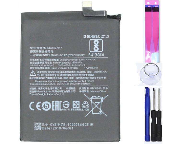 Bateria Para Xiaomi A2 Lite, Redmi 6 Pro, Redmi 6X, 6, Mpn Original: Bn47