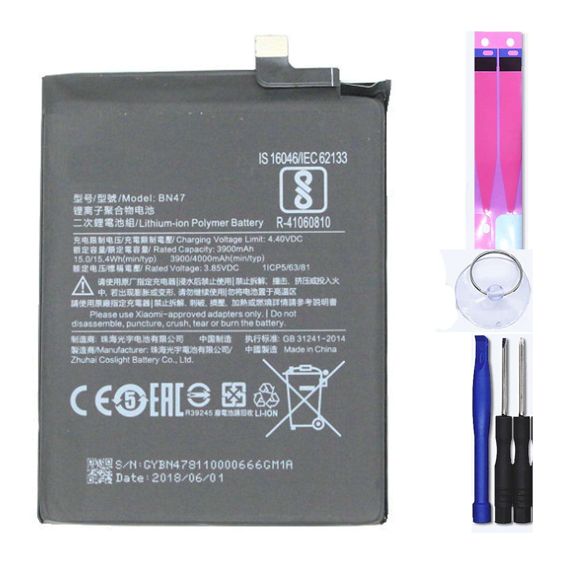 Bateria Para Xiaomi A2 Lite, Redmi 6 Pro, Redmi 6X, 6, Mpn Original: Bn47