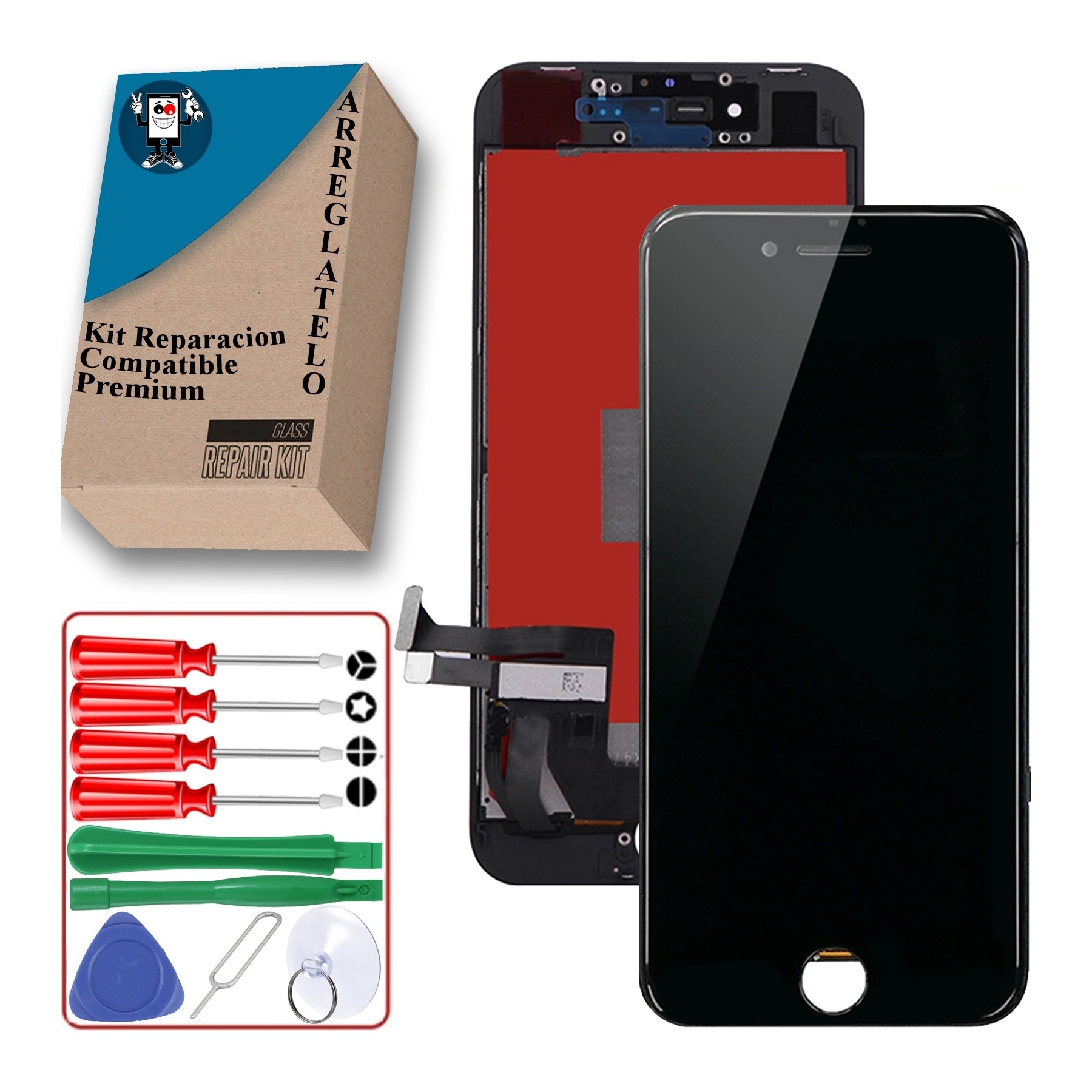 Kit Reparación Pantalla Completa Retina Para iPhone 8 Plus Negra