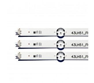 KIT TIRAS LED PARA TV LG 43LF510V 43LF5100 43LH590 43LH510V 43LH520V 43LH51_FHD_A/B 43LH570V 43LH590V 43LJ515V