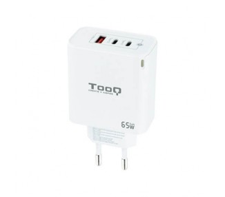 CARGADOR TRIPLE 2XUSB-C + USB A TOOQ BLANCO