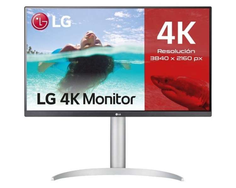 Monitor profesional lg 27up850n 27'/ 4k/ multimedia/ plata