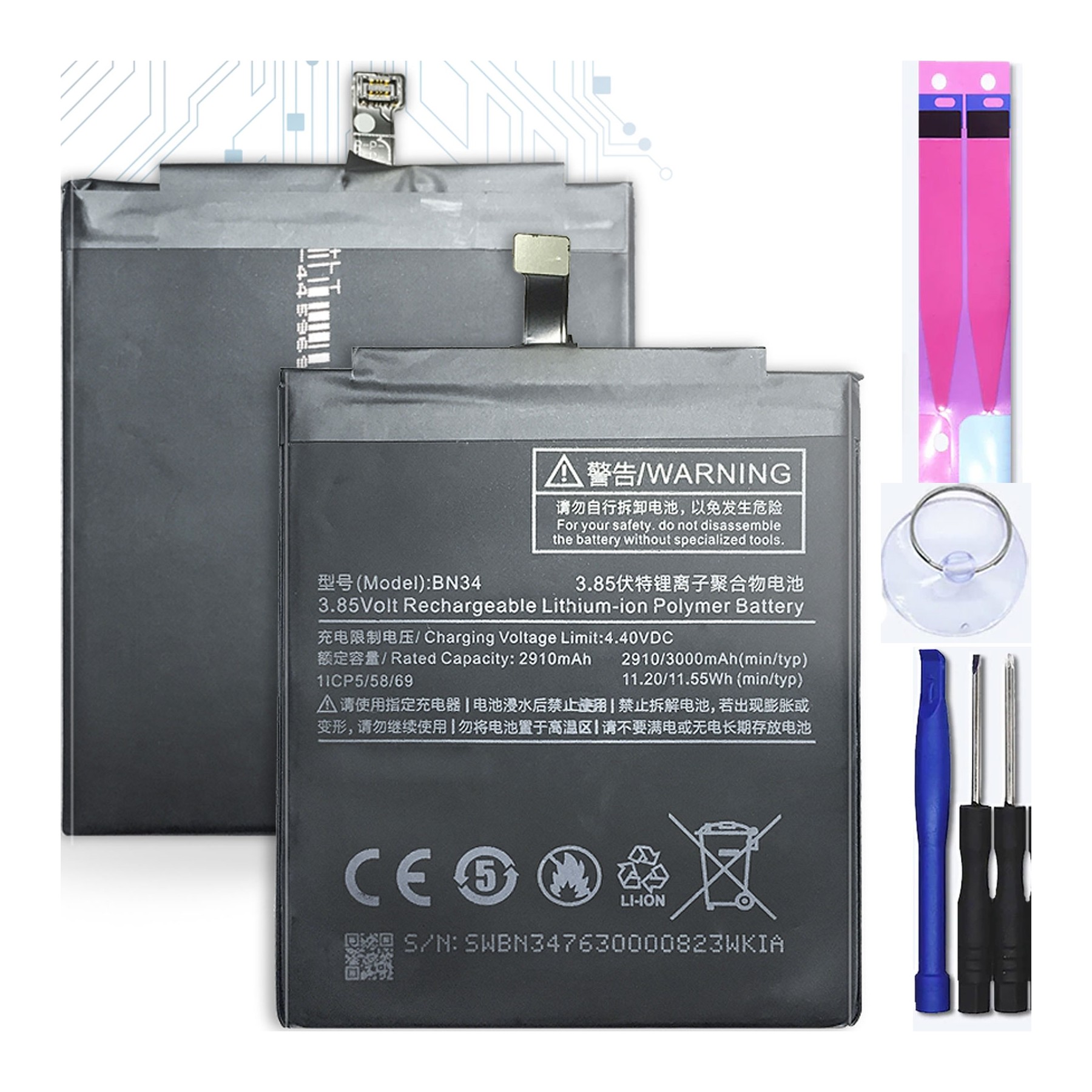 Bateria Para Xiaomi Redmi 5A, Mpn Original: Bn34