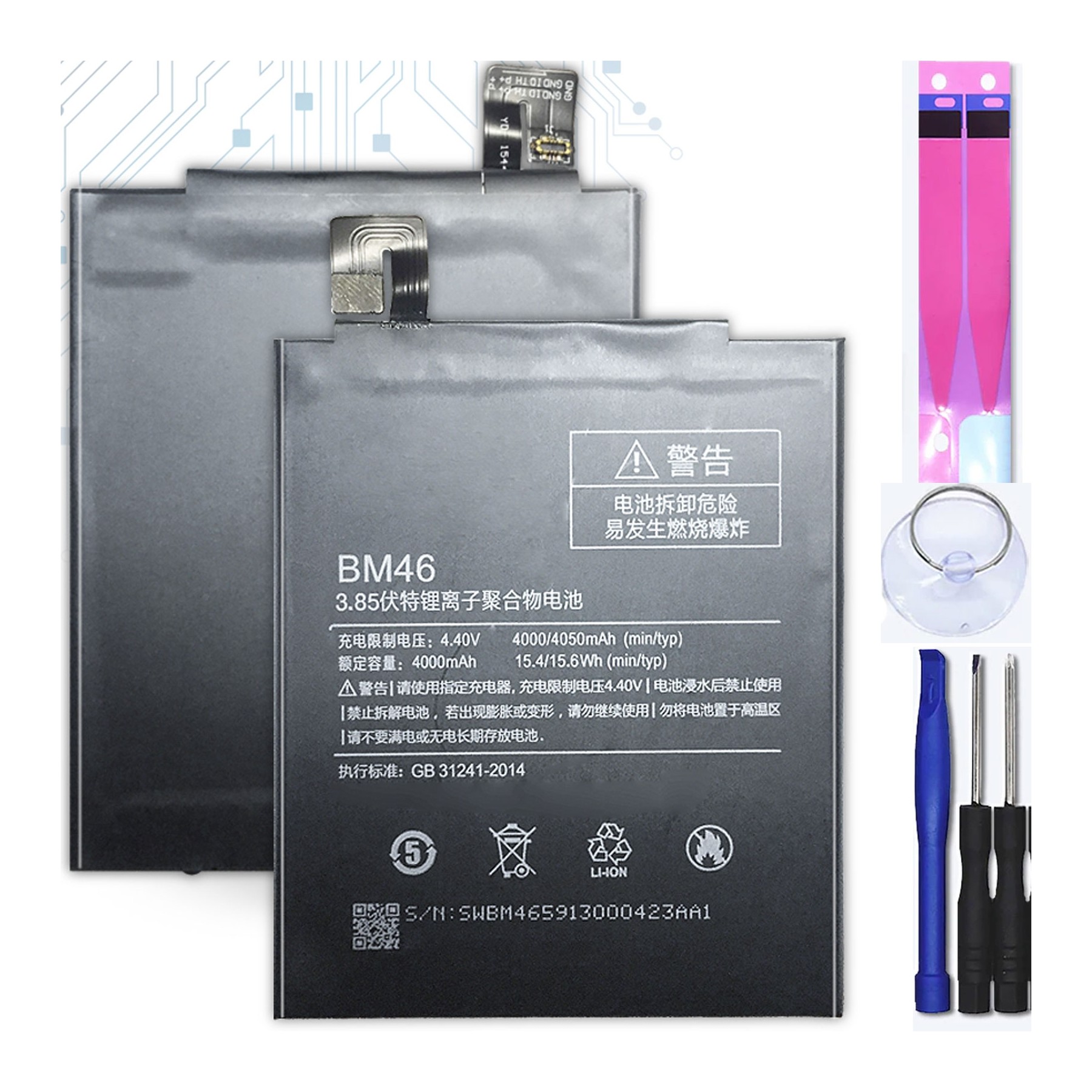 Bateria Para Xiaomi Redmi Note 3 / Pro / Prime, Mpn Original: Bm46
