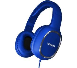 Auriculares toshiba d160hl/ con micrófono/ jack 3.5/ azules