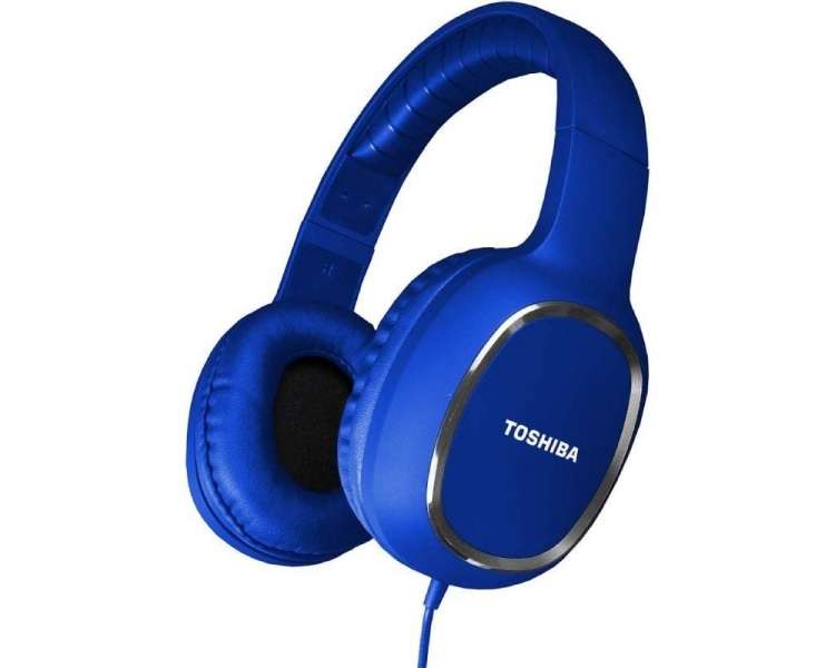 Auriculares toshiba d160hl/ con micrófono/ jack 3.5/ azules