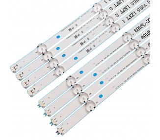 Kit Tiras LED para TV LG 49" 49UH668V 49UH6500 49UH650V 49UH661V LC490DGG FJ M6 6916L-2452A 2453A 6916L-2551A 2552A