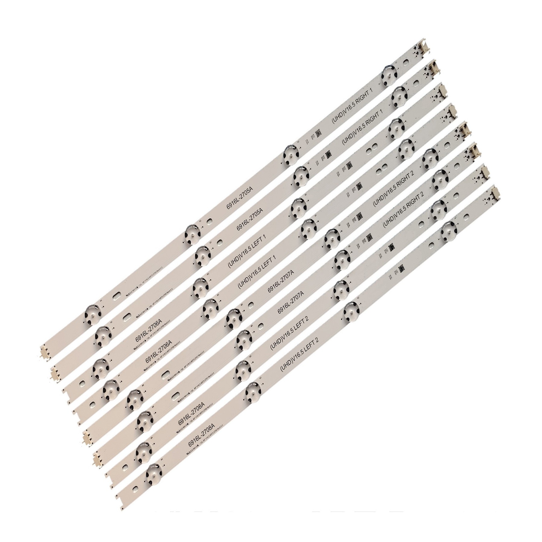 Kit Tiras LED para TV LG 49" 49UH668V 49UH6500 49UH650V 49UH661V LC490DGG FJ M6 6916L-2452A 2453A 6916L-2551A 2552A