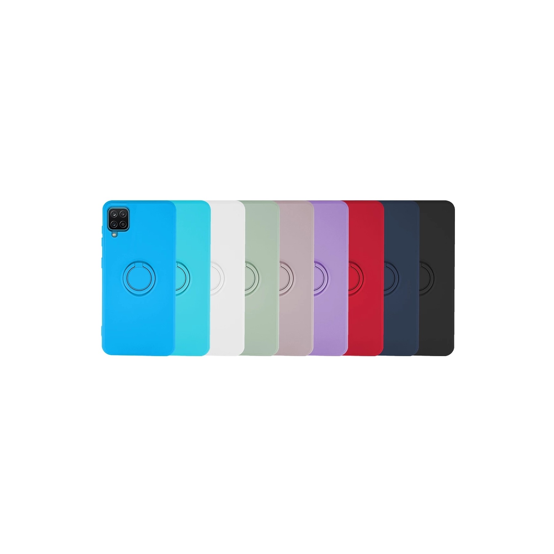 Funda Gel Silicona Suave Flexible para Samsung A54 con Imán y Soporte de Anilla 360 7 Colores