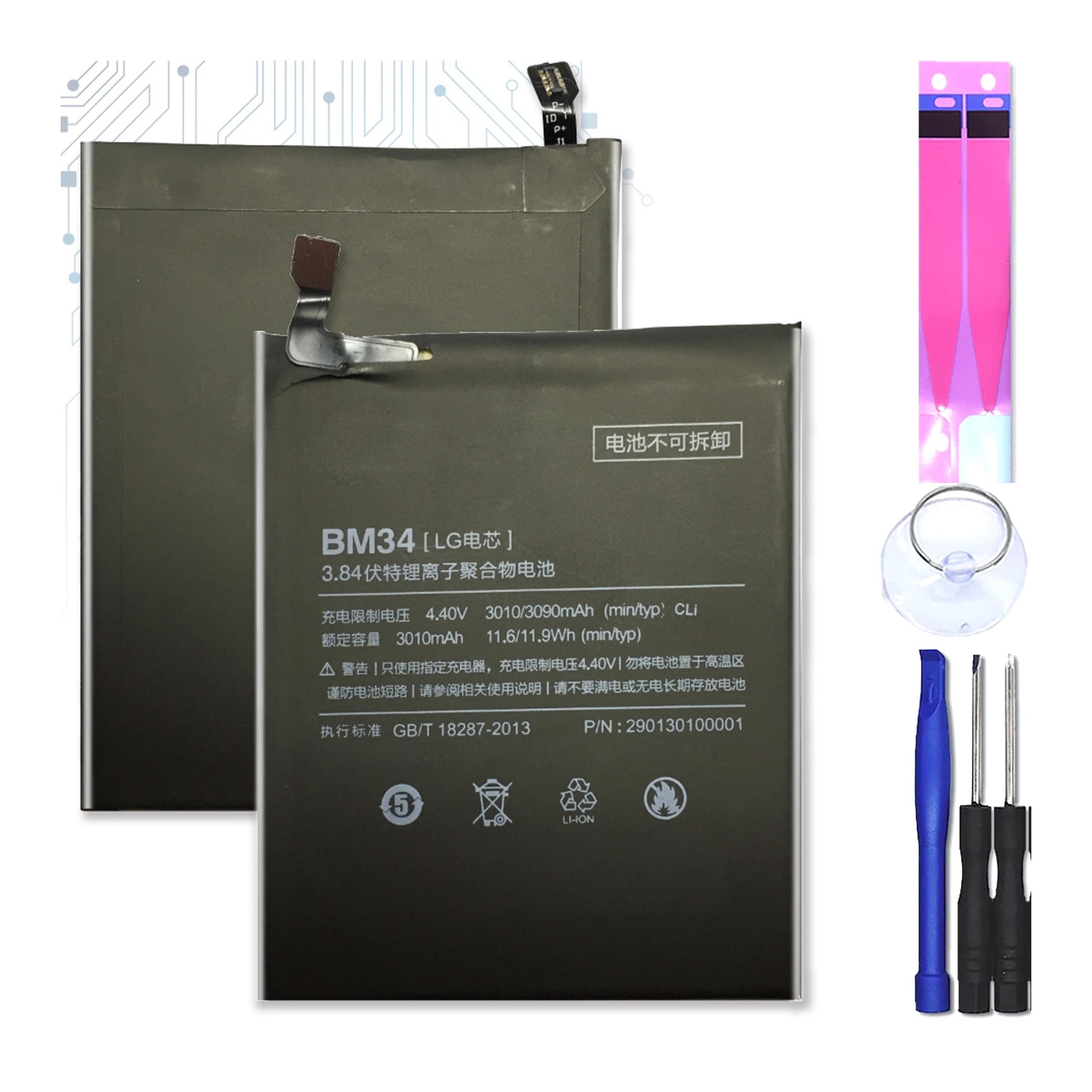 Bateria Interna Para Xiaomi Mi Note Pro, Mpn Original: Bm34