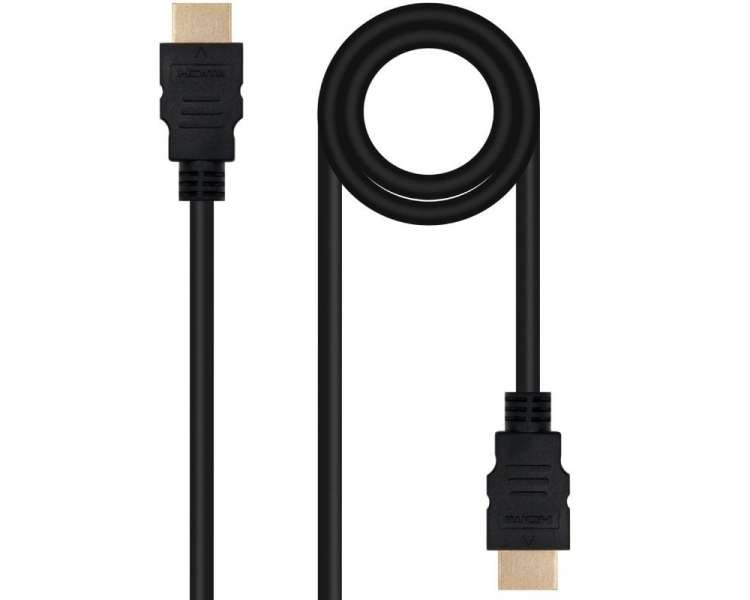 Cable hdmi 2.0 4k nanocable 10.15.3800/ hdmi macho - hdmi macho/ 50cm/ negro