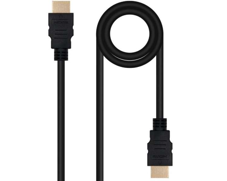 Cable hdmi 2.0 4k nanocable 10.15.3810/ hdmi macho - hdmi macho/ 10m/ negro