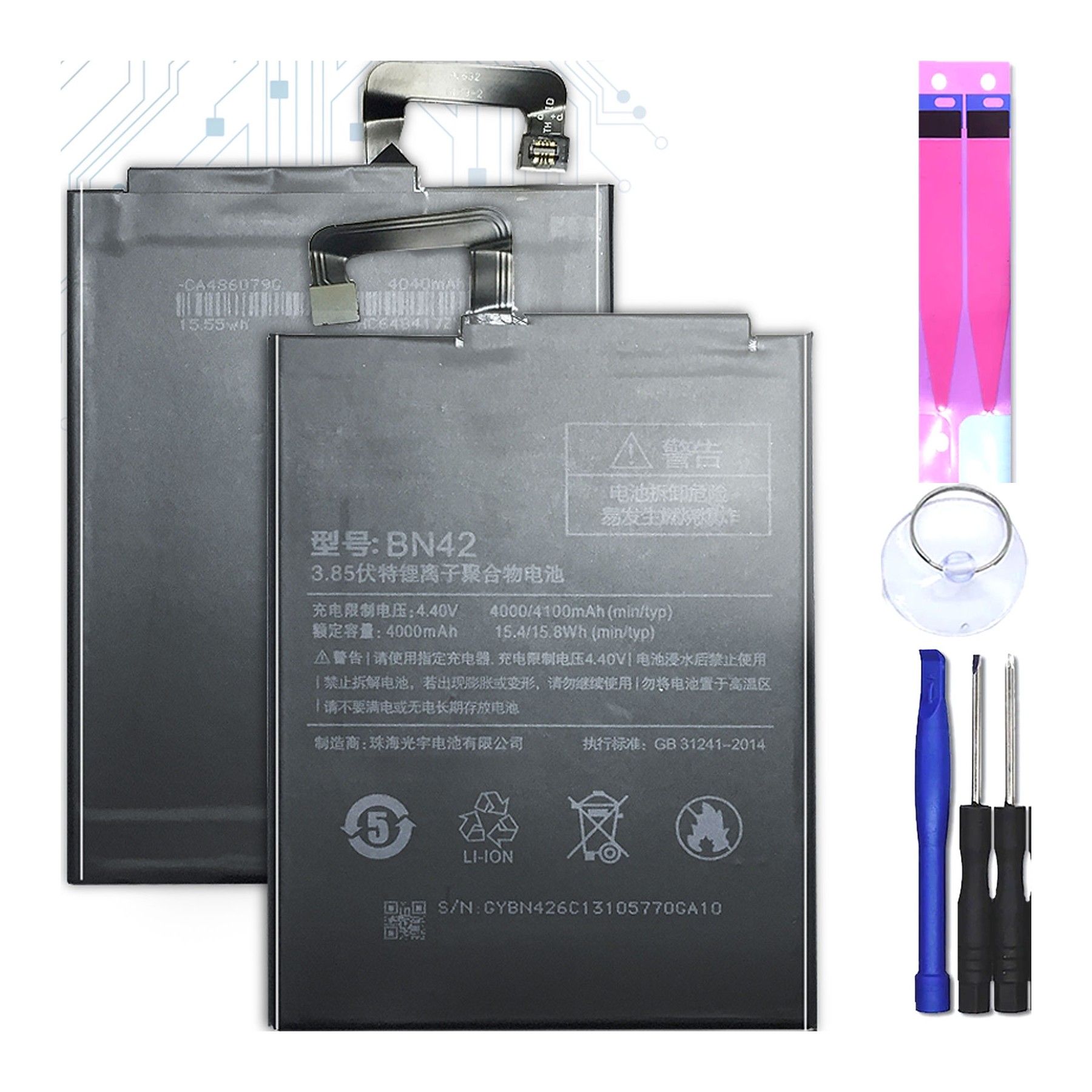 Bateria Interna Para Xiaomi Redmi 4, Mpn Original: Bn42