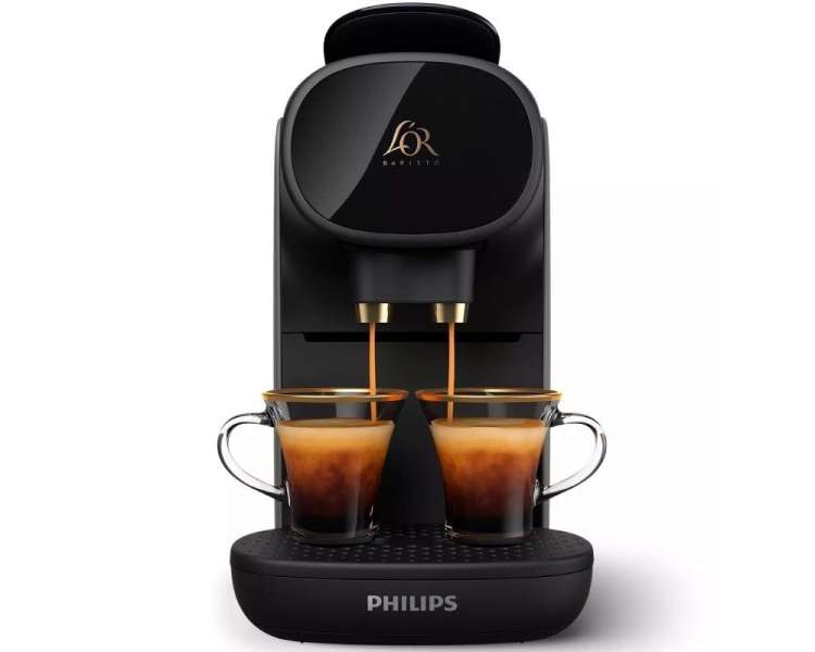 Cafetera de cápsulas philips l'or barista sublime lm 9012/20/ compatible cápsulas nespresso y l'or/ negra y gris