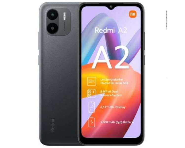 Smartphone xiaomi redmi a2 2gb/ 32gb/ 6.52'/ negro