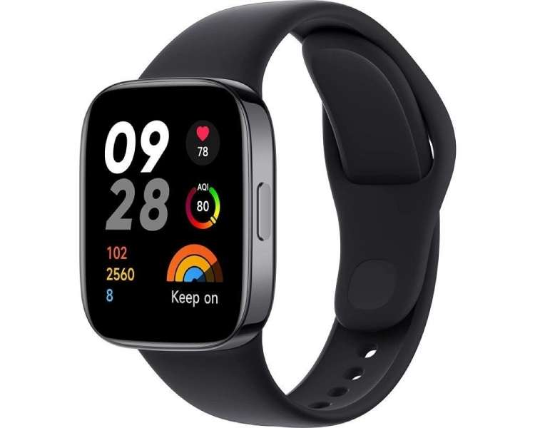 Smartwatch xiaomi redmi watch 3/ notificaciones/ frecuencia cardíaca/ gps/ negro