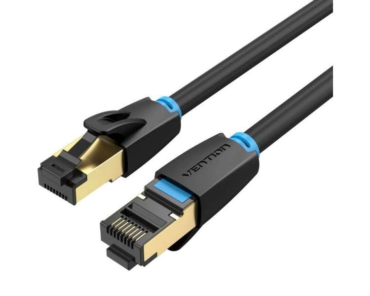 Cable de red rj45 sftp vention ikabh cat.8/ 2m/ negro