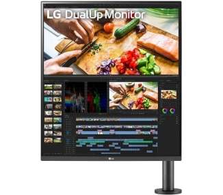 Monitor profesional lg dualup ergo 28mq780-b 27.6'/ sdqhd/ multimedia/ negro