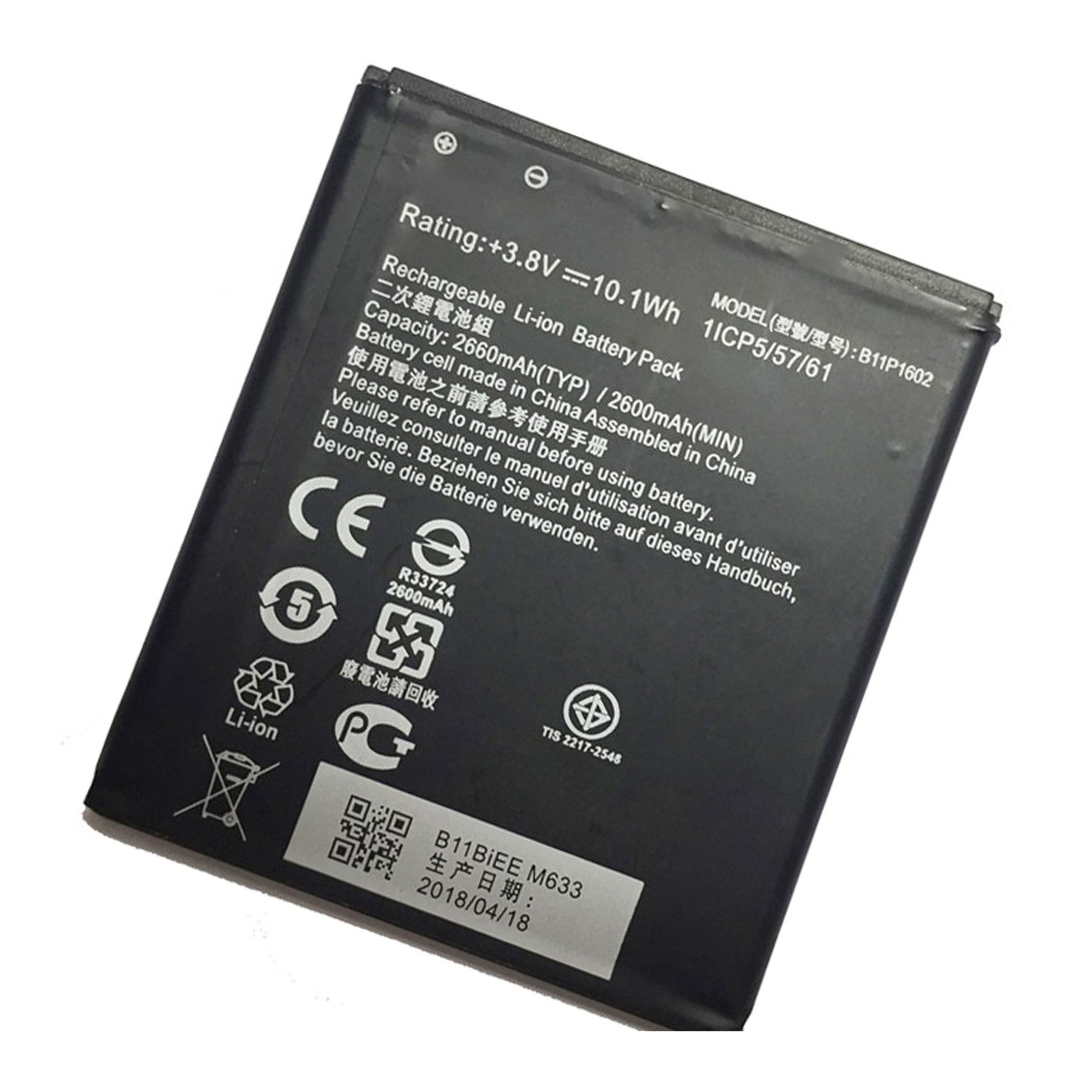 Batería Para Zenfone Go Zb500Kl, MPN Original B11P1602
