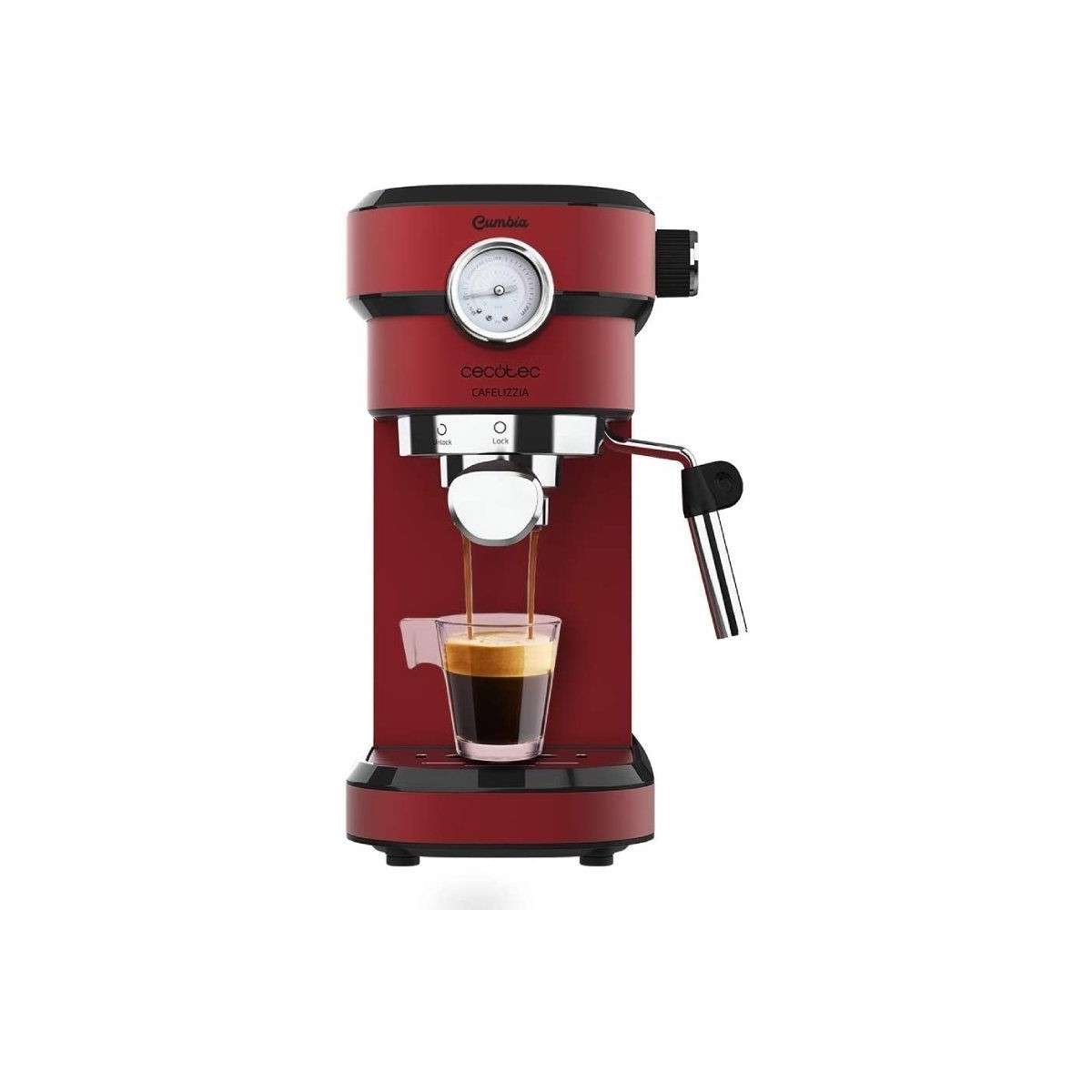 Cecotec 01586 - Cafetera espresso CAFELIZZIA 790 SHINY PRO en color rojo