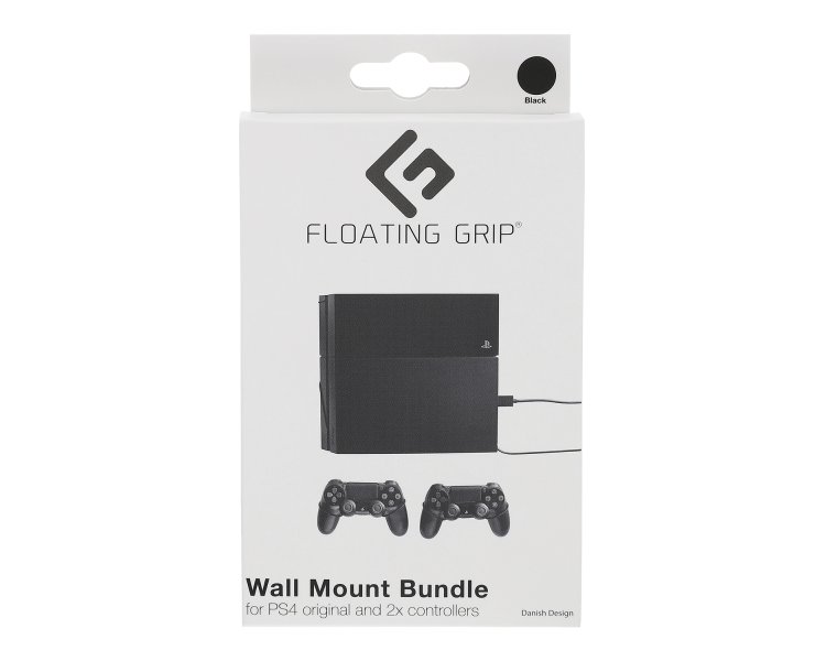 Floating Grip Playstation 4 and Controller Wall Mount - Bundle (Black)
