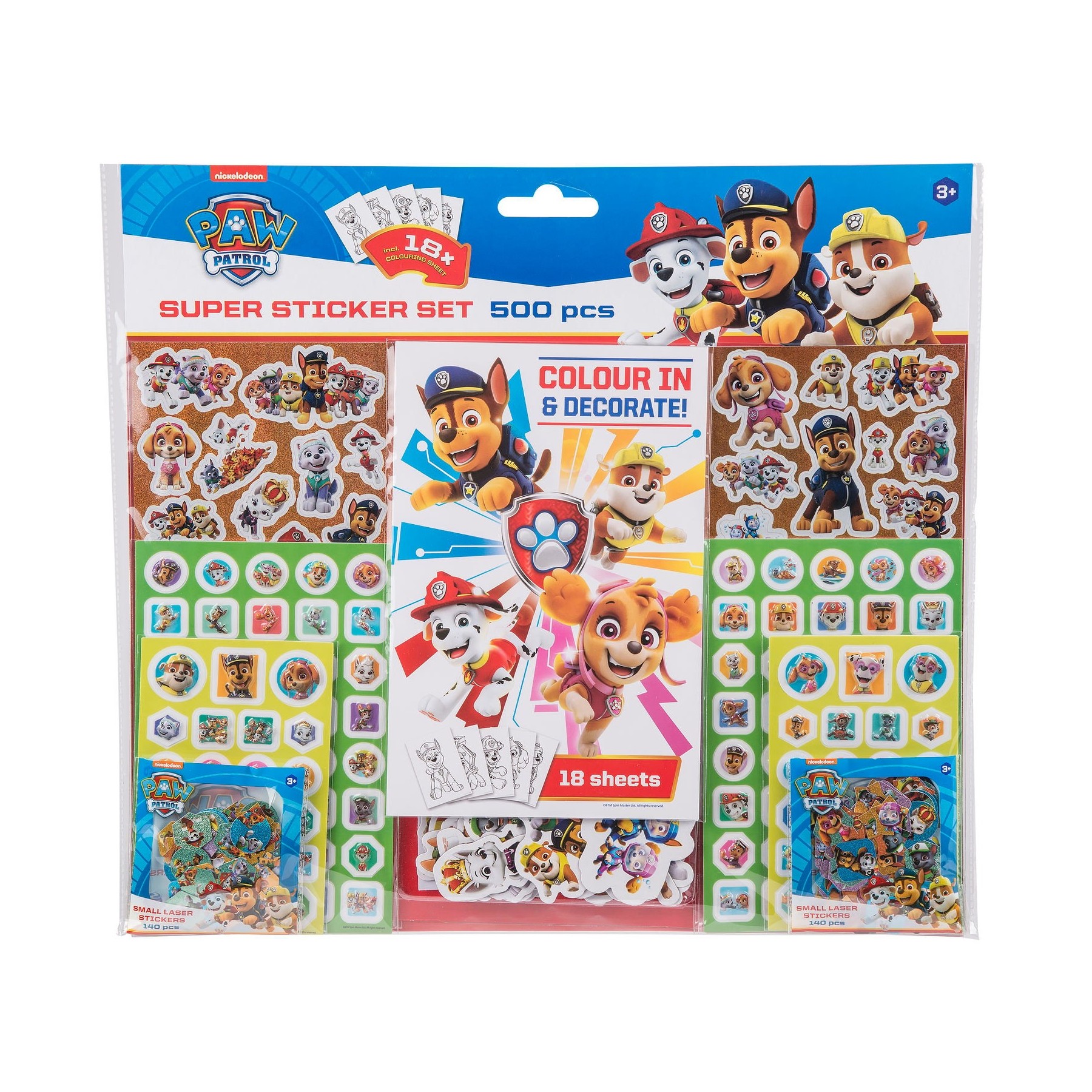 Paw Patrol, Mega Set De Pegatinas (500 Pegatinas)