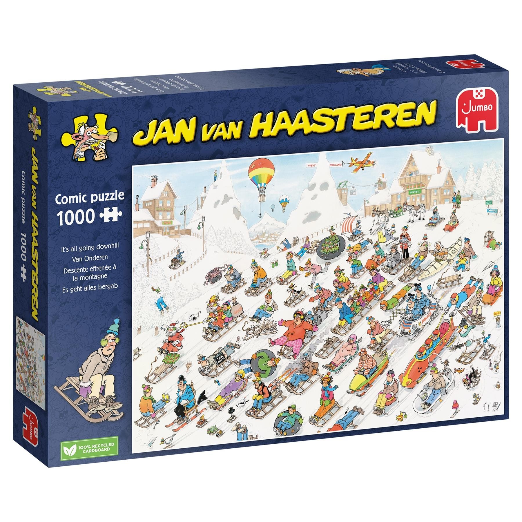 Rompecabezas Jan Van Haasteren - Todo va cuesta abajo (1000 piezas) (JUM00025)