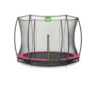 EXIT - Silhouette Ground Trampoline ø305cm w/Safety Net - Pink (12.95.10.60)