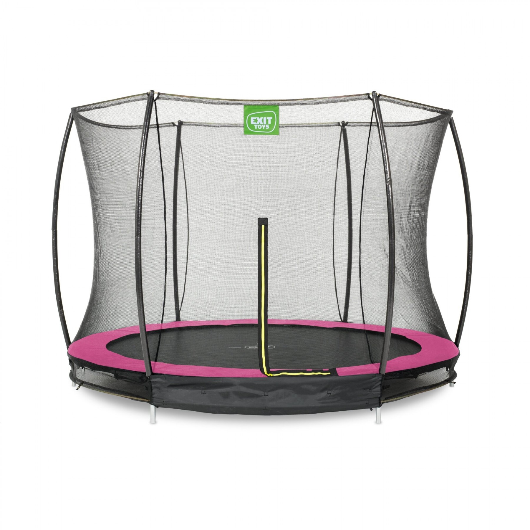 EXIT - Silhouette Ground Trampoline ø305cm w/Safety Net - Pink (12.95.10.60)