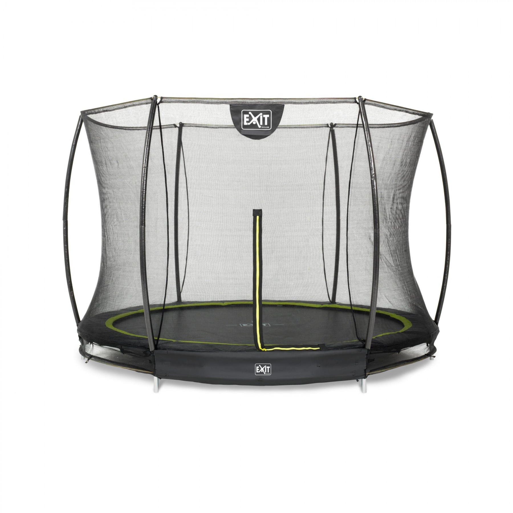EXIT - Silhouette In Ground Trampoline Ø 244 cm w/Safety Net - Black (12.95.08.00)