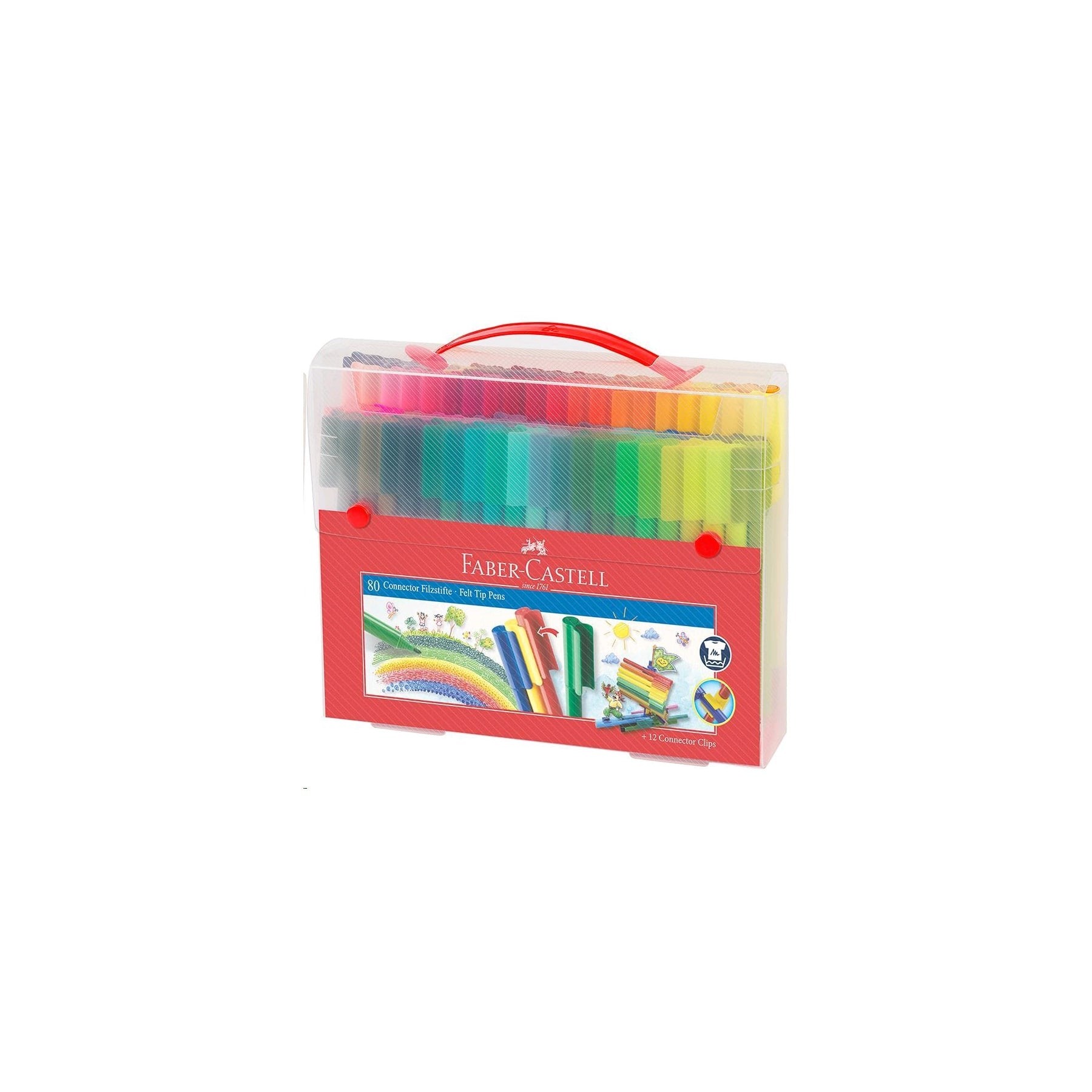 Faber-Castell - ​Connector Pens, Carry case, 80 pc (155579)