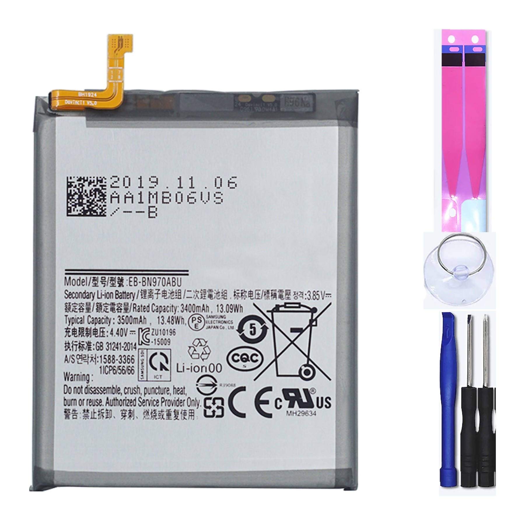 Batería Para Samsung Galaxy Note 10 N970F, MPN Original Eb-Bn970Abu
