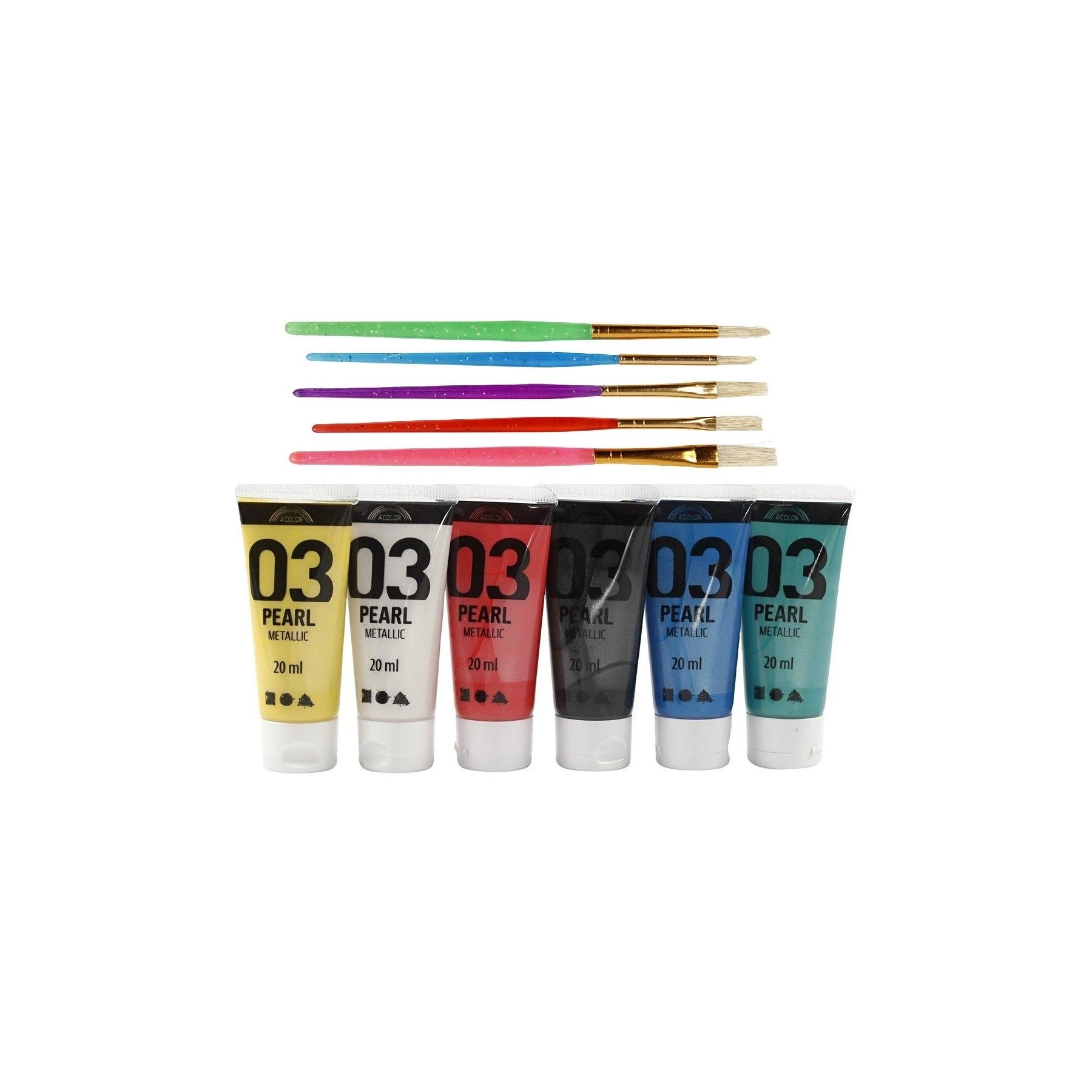 A-Color - Metallic Colors and Kids Paint Brushes